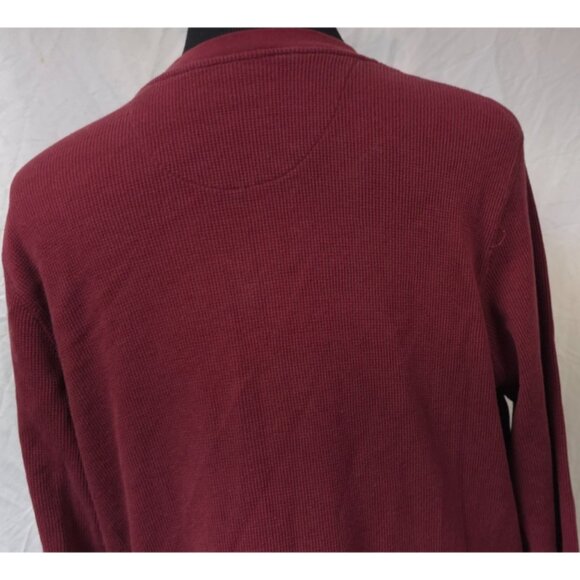 KingSize Mens 3XLT Red Waffle Thermal Cotton Blend Outdoors Big Henley Shirt - Picture 8 of 11